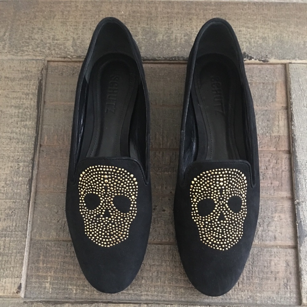 Schütz flat black shoes